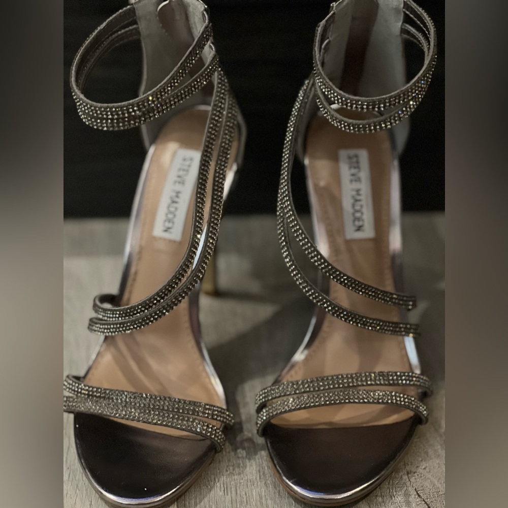 Steve Madden Sweetest Pewter Heels